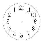 6 in. White Arabic Reverse Clock Dial